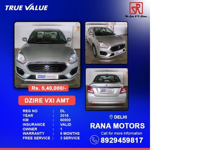 used MARUTI SUZUKI DZIRE at New Delhi in Rana Maruti